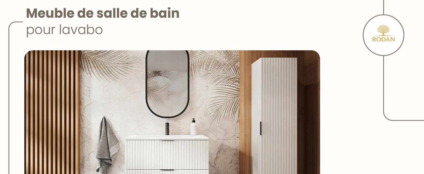 RODAN, meuble de salle de bain, armoire moderne, meuble sous vasque, meuble sous lavabo
