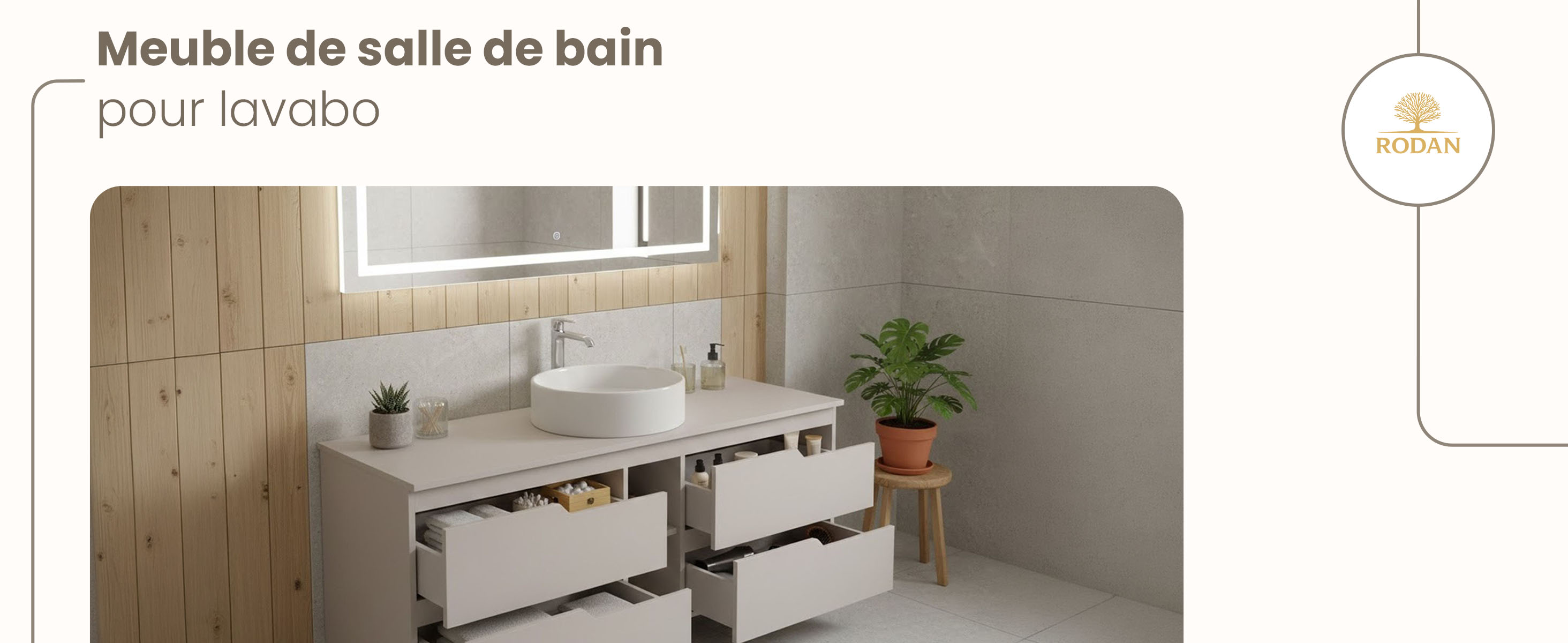 RODAN, meuble de salle de bain, armoire moderne, meuble sous vasque, meuble sous lavabo