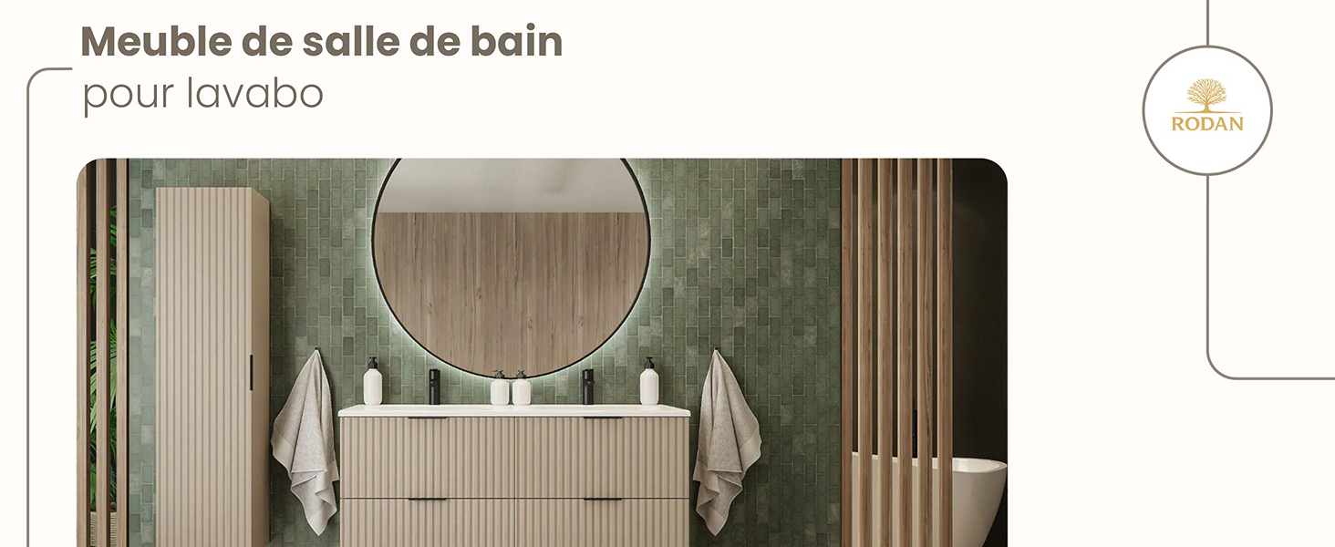 RODAN, meuble de salle de bain, armoire moderne, meuble sous vasque, meuble sous lavabo