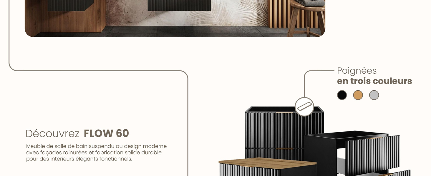 RODAN, meuble de salle de bain, armoire moderne, meuble sous vasque, meuble sous lavabo