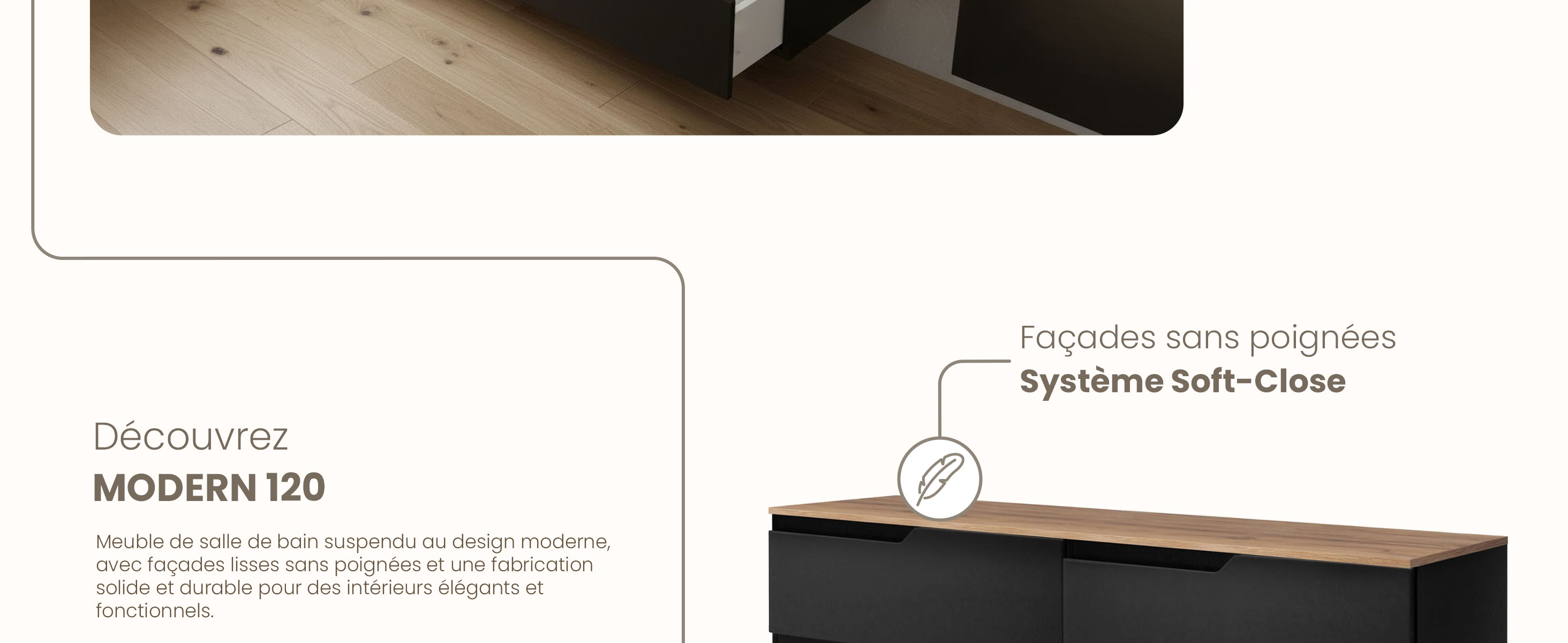 RODAN, meuble de salle de bain, armoire moderne, meuble sous vasque, meuble sous lavabo