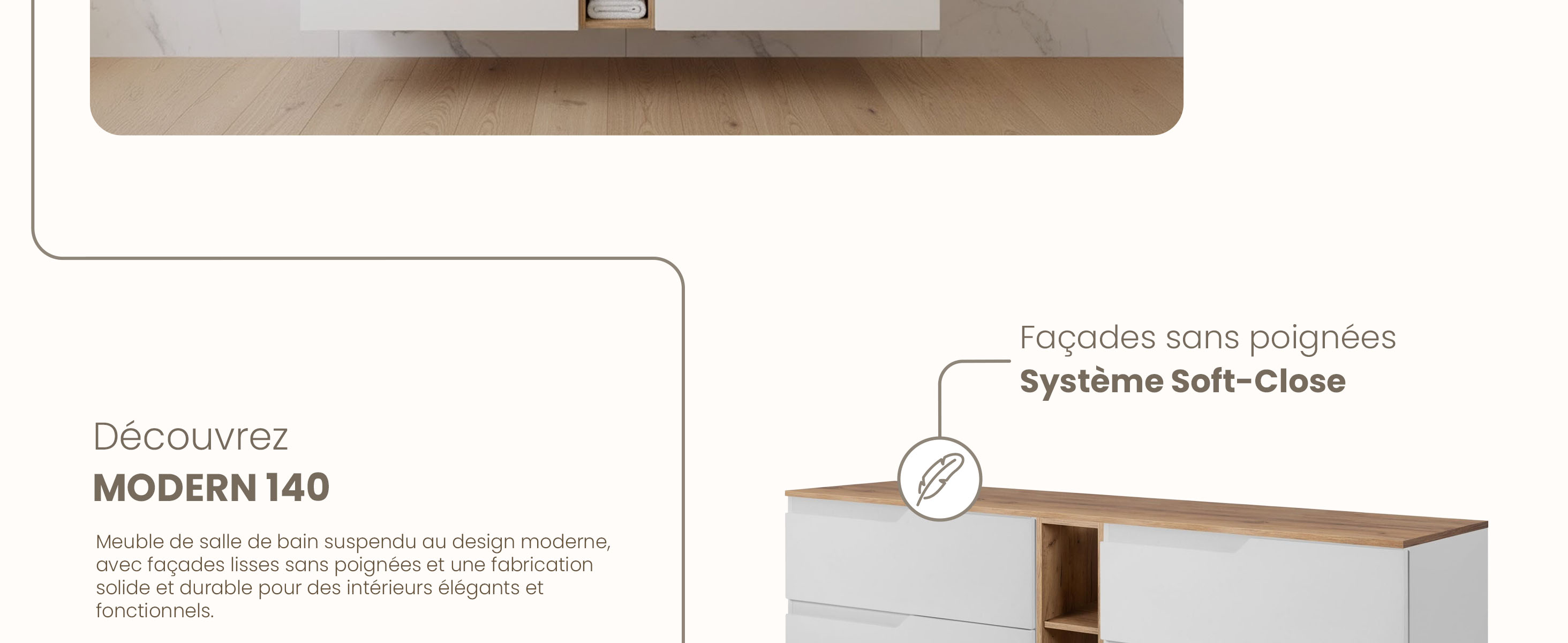 RODAN, meuble de salle de bain, armoire moderne, meuble sous vasque, meuble sous lavabo
