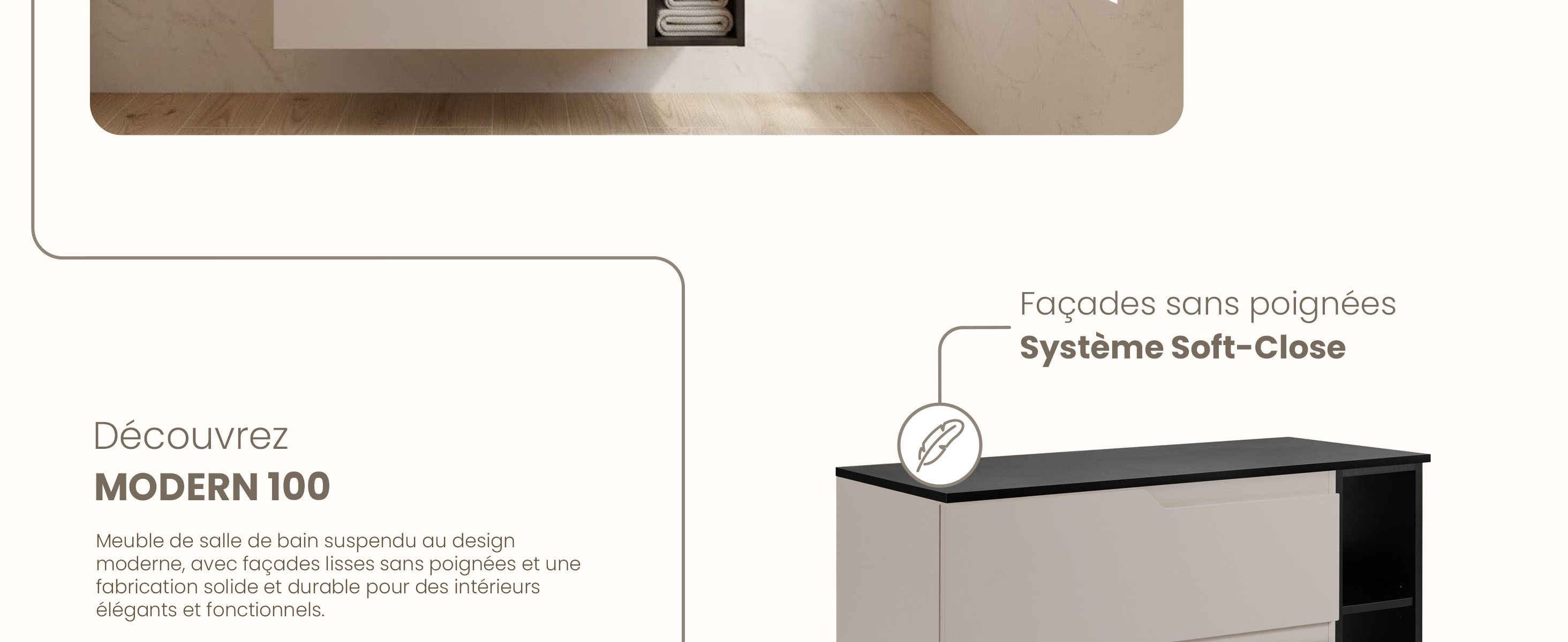 RODAN, meuble de salle de bain, armoire moderne, meuble sous vasque, meuble sous lavabo