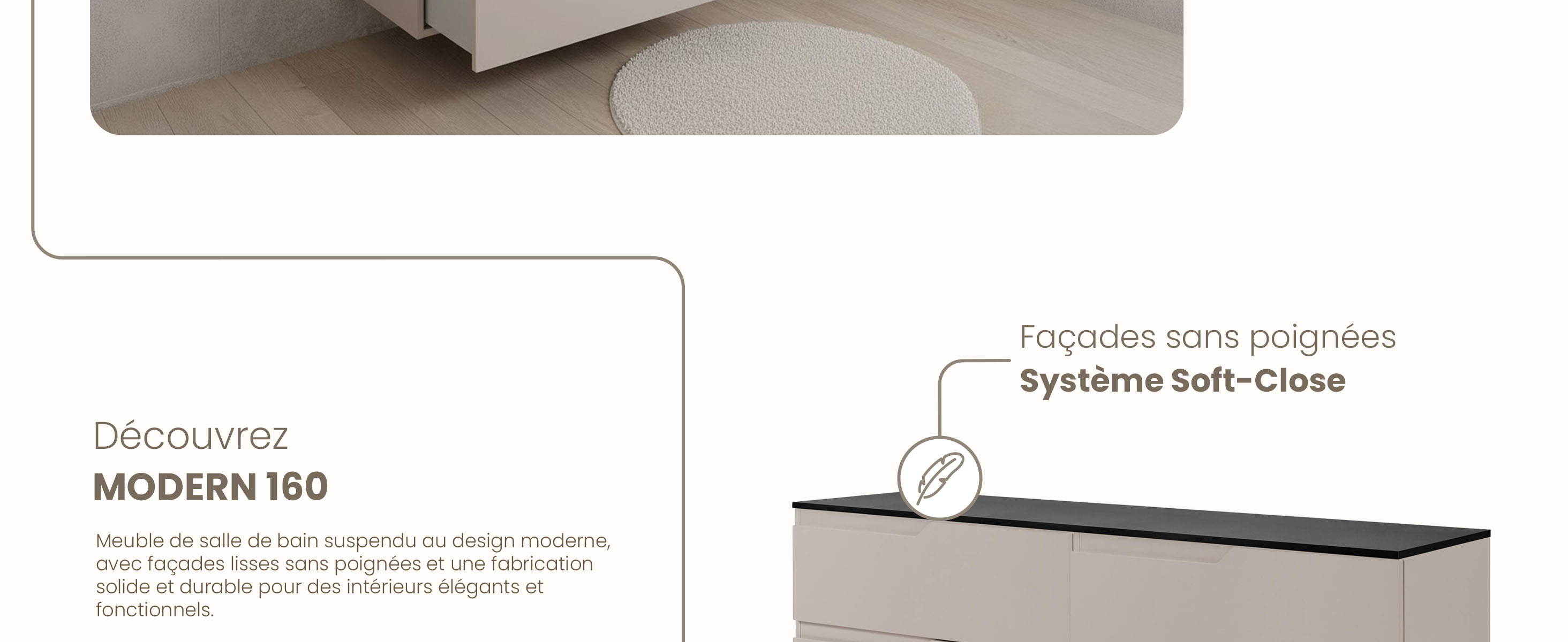 RODAN, meuble de salle de bain, armoire moderne, meuble sous vasque, meuble sous lavabo
