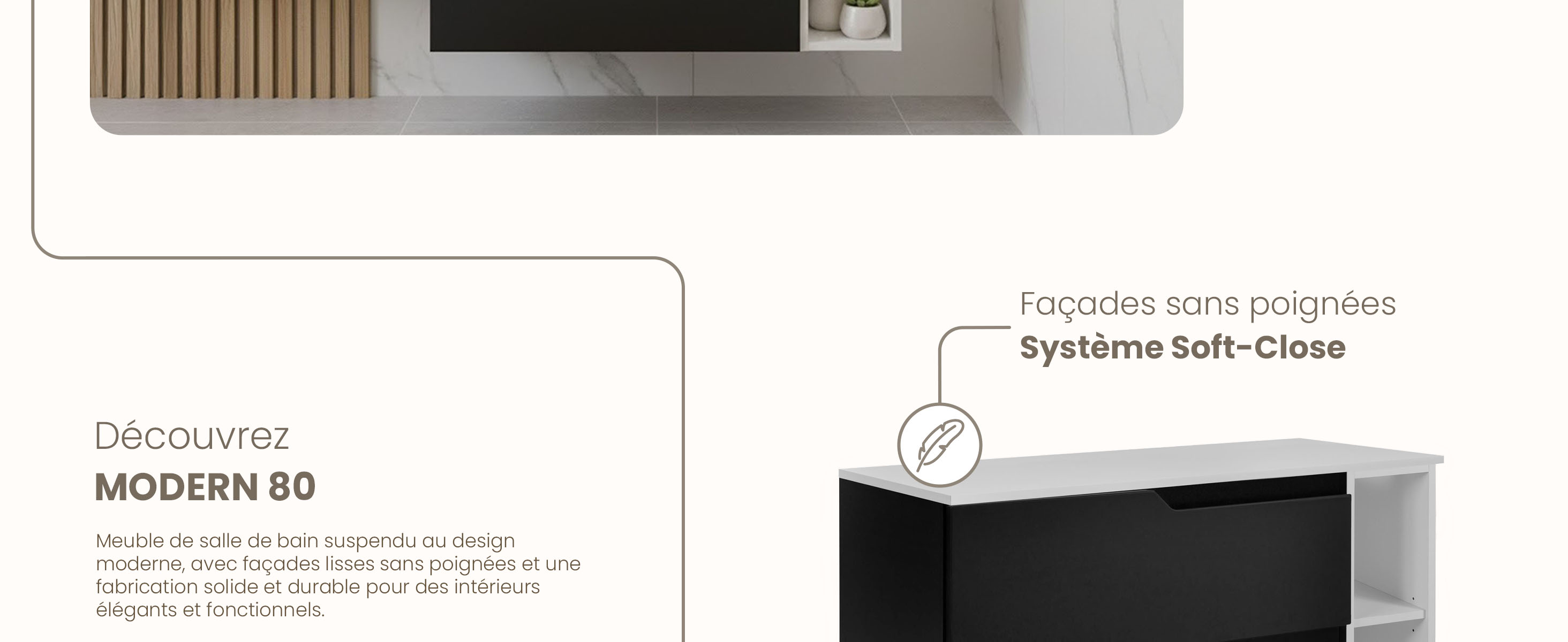 RODAN, meuble de salle de bain, armoire moderne, meuble sous vasque, meuble sous lavabo