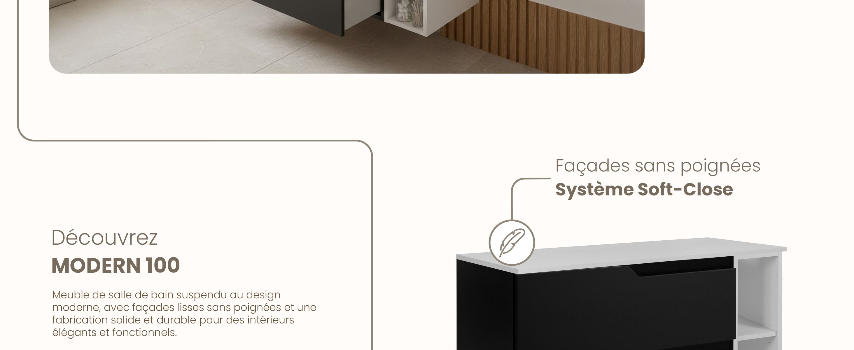 RODAN, meuble de salle de bain, armoire moderne, meuble sous vasque, meuble sous lavabo