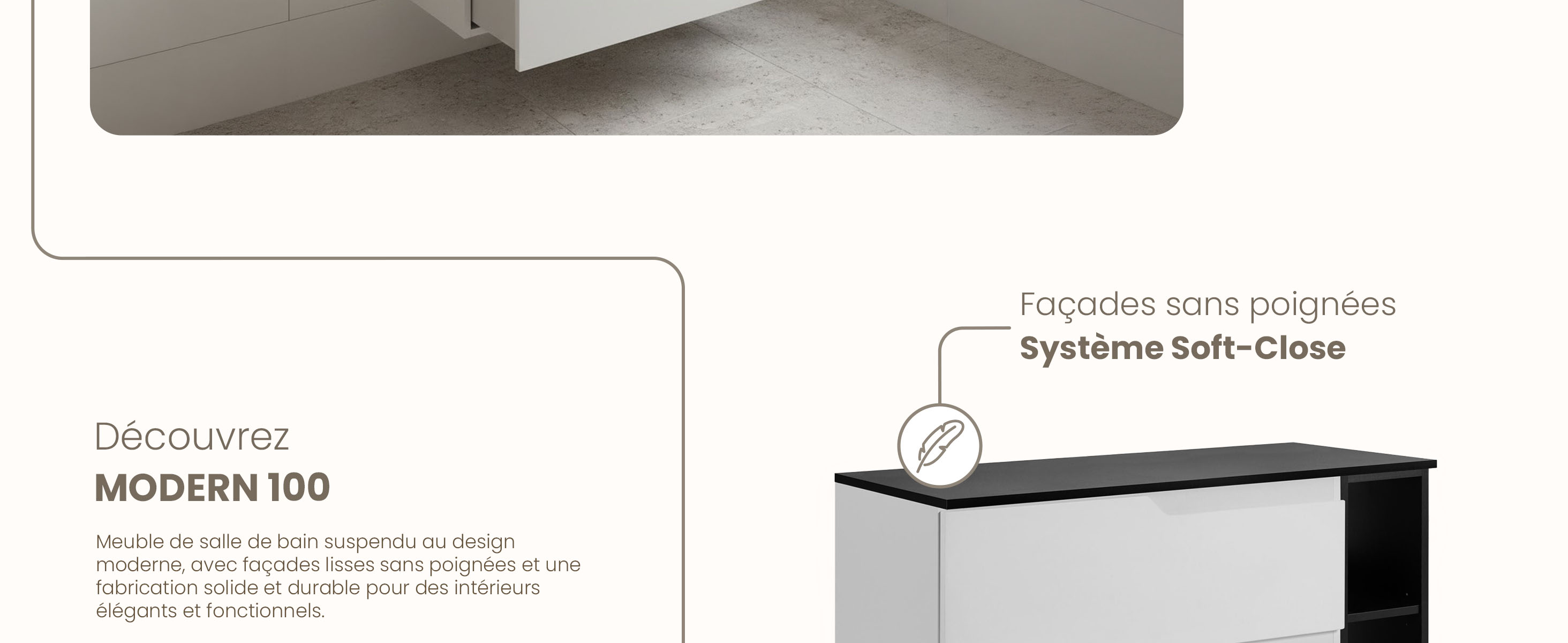 RODAN, meuble de salle de bain, armoire moderne, meuble sous vasque, meuble sous lavabo