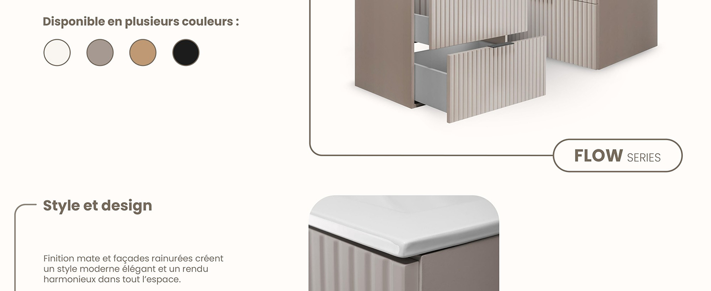 RODAN, meuble de salle de bain, armoire moderne, meuble sous vasque, meuble sous lavabo