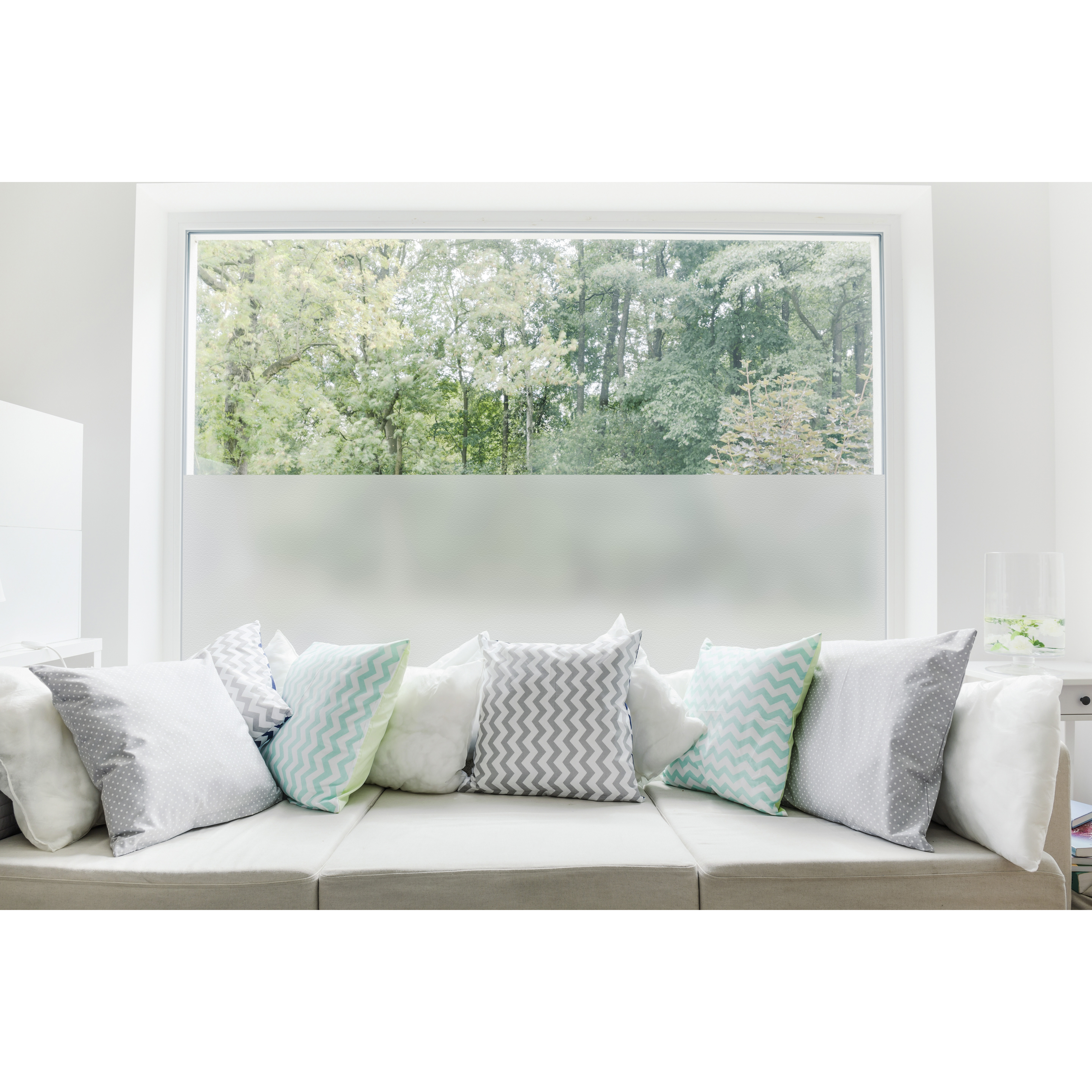 Folie statica decorativa cu model geometric in birou